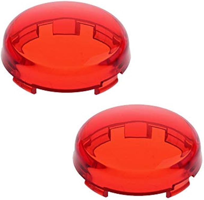 NTHREEAUTO Bullet Rear Turn Signal Light Lens Red Cover Compatible with Harley Dyna Street Glide Road King