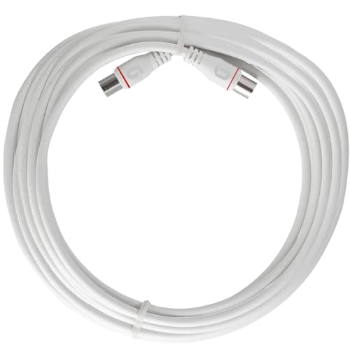 Axing EAK 501-80 Endgeräteanschlusskabel 5 m F-Quickfix F-Stecker 4-fach geschirmt Modemkabel für Kabelmodem DATA CATV Kabelfernsehen