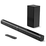 Sound Bar with Subwoofer, Ultra-Slim 2.1 CH Bluetooth Sound Bars for TV, 100W/110dB, 5 EQ Modes, 31 Inch Soundbar TV Speakers, LED Display, Wireless Surround Sound System Home Theater Audio