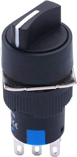 Switch 16mm 2 NO 2 NC Self-Locking Hold Three 3 Position Rotary Selector Selector Switch 250V 5A LA16-20X31