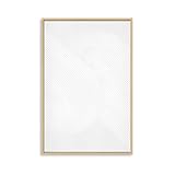 XMMPOT Contemporary White Textured Wall Art: Retro Plaster Geometric Abstract Painting Line Spiral Shapes Wall Decor for Living Room, Bedroom Modern Neutral Art Decoration Framed 16'x24'