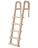 VEVOR Poolleiter, Einstiegsleiter 5-Stufig, Treppe mit Doppeltem Handlauf, Einstiegshilfe Tragkraft 136 kg, für Einbau- & Aufstellpools, Sicherheitsleiter für Alle Terrassenoberflächen, Taupe