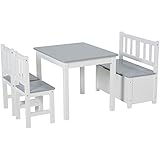 ✅ SÉCURITÉ OPTIMALE : extrémités arrondies de chaque élément afin d'éviter tout risque de blessures, mobilier certifié normes EN71-1-2-3