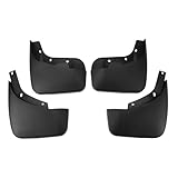 X AUTOHAUX 1set Front and Rear Mud Flaps Splash Guards Mud Guards for Audi Q7 2006-2015 W/Mount Accessories