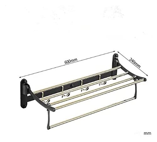 Porte-serviettes pliant en laiton pour petits espaces humides - 4