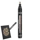 Rotulador de pintura cromado, rotulador de tinta cromada, lápiz de pintura de punta media de 2,8 mm, marcador de tinta reflectante, herramienta de dibujo y manualidades para múltiples superficies para