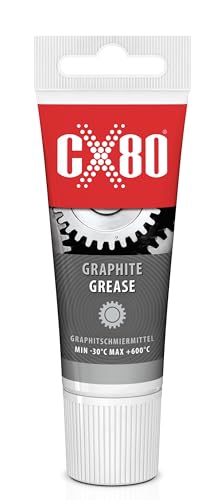 CX80 | Graphitschmiermittel – Hochtemperatur-Schmierfett mit 15 % Graphit, für offene Getriebe, Stromabnehmer und witterungsbelastete Bauteile | -30 °C bis +600 °C | 40 g Tube
