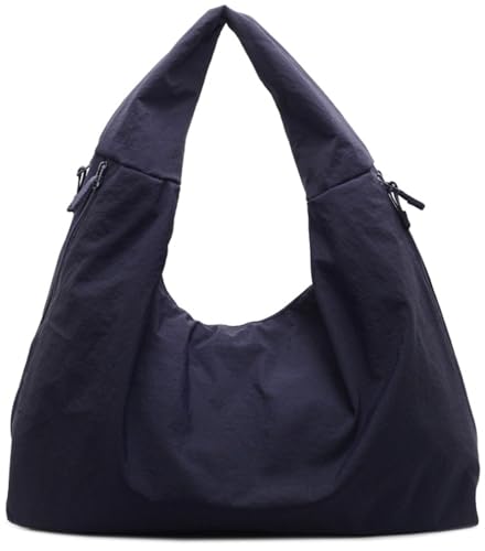Obosoyo Slouchy Tote Bag 2025 Nylon Solid Color Pleated Handbag ...