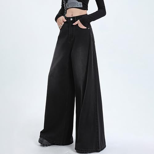 Womens Baggy Wide Leg Jeans High Waisted Plus Size Boyfriend Loose Fit Bell Bottom Stretchy Denim Pants with Pockets4