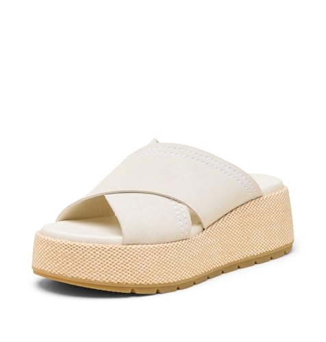 Sorel Women's Sunpeak Platform Slide, Chalk/Gum 16, 7 Regular