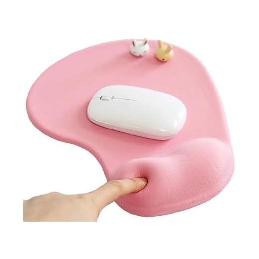 Office Mousepad with Gel Wrist Support - Ergonomic Gaming Desktop Mouse Pad Wrist Rest - Design Gamepad Mat Rubber Base for Laptop Computer -Silicone Non-Slip Special-Textured Surface (Pink)