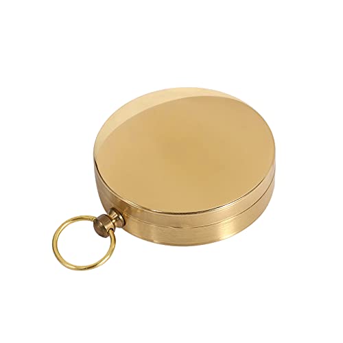 Brújula de bolsillo estilo reloj clásico de latón miniatura 6
