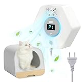 Katzenstreu Geruchsbeseitiger, Ozon & Negative Ion Cat Odor Eliminator mit Sensor Monitor, Katzentoiletten Desodorierer mit 3 Led Licht Modi, Lufterfrischer, Effektiver Luftreiniger Für Haustiergerüc