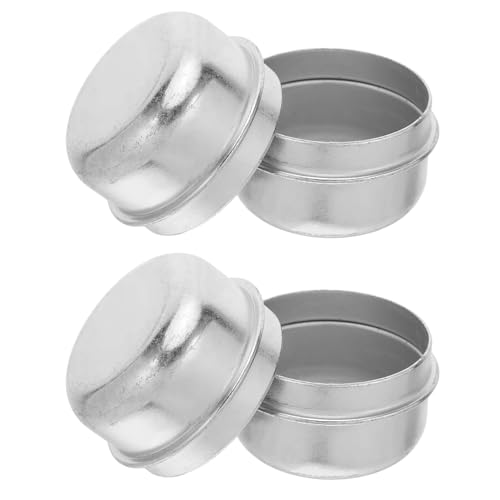 ELAYARD 4 Tapas Antipolvo para Cubo de Rueda de Remolque 50mm, Cubierta Metálica Resistente para Eje, Tapa de Grasa y Protección contra Polvo para Mantenimiento y Uso Exterior
