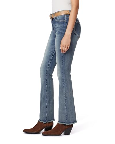 WallFlower Fearless Curvy High-Rise Flared Jeans for Women, Belted Insta Vintage Stretch Juniors Denim2