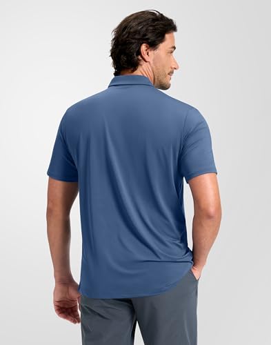 Image of Obla Mens Golf Shirt Short Sleeve Dry Fit Moisture Wicking Performance Athletic Casual Work Collared Polo Shirts for Men