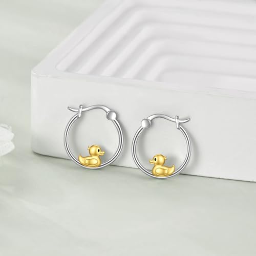 CRMAD Highland Cow/Hummingbird/Ladybug/Duck/Capybara/Rabbit/Seal/Crocodiles/Penduin Earrings for Women Sterling Silver Animal Jewelry3