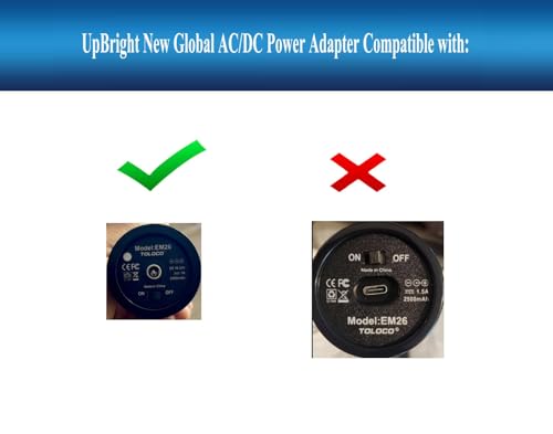 UpBright 24V AC/DC Adapter for TOLOCO EM26 T11 Pro Massage Gun 2600mAh Charger