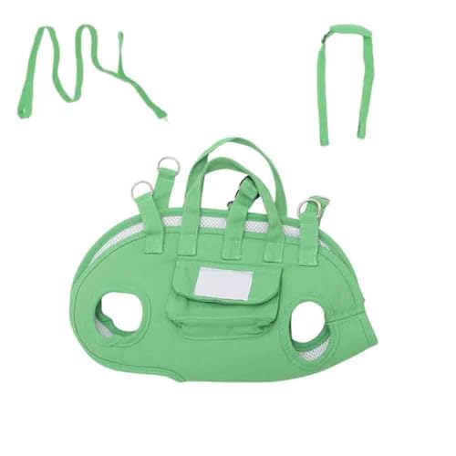 犬用リフトハーネス バックパックキャリア、小型犬・中型犬用ハンドル付きフルボディ犬用スリングキャリア、老犬、関節損傷、関節炎、障害のある犬の散歩に最適な犬用リフターベストハーネス (グリーン, M)