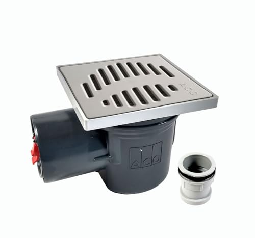 Siphon de sol DN100 compact avec manchon d'admission ACO Junior - 2
