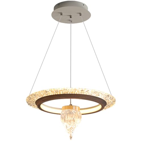 Luminaire Pendentif à Montage Semi-Flash, lustre plafond LED salon cuisine moderne
