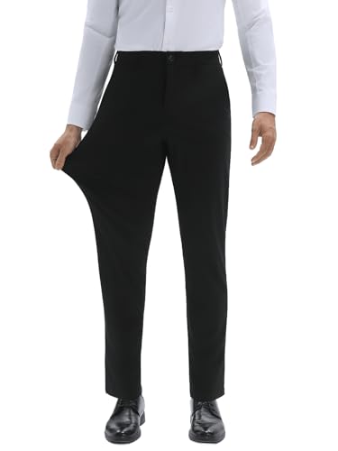 Mens Dress Pants, Men's High Stretch Iron Free Classic Pants Lightweight Breathable Pant for Golf Work Business