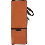 マブ(mabu) 吸水・速乾傘カバー ケース ポーチ 折りたたみ傘用 黄丹 マイクロファイバー 傘に合わせて閉めやすく、コの字に全開できるダブルファスナー仕様 SMV-42241