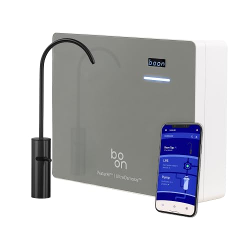 Image of Boon Tap RO Under-The-Counter Water Purifier | UltraOsmosis Filtration | WaterAI App (iF Design Award 2026) | 360 Swivel Tap (Black Matte) | 8L Storage | 2-Year Warranty