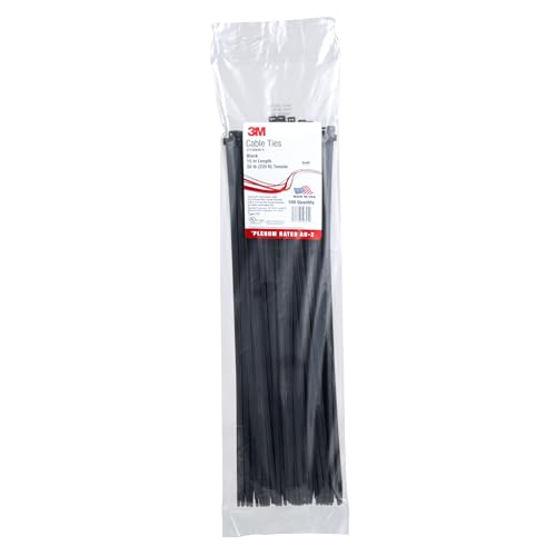 3M Cable Tie CT15BK50-C, 15 in, 50 lb Tensile Strength, Black, Bag of 100 - image 4