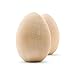 Fake Eggs to Paint, Pack of 5 Smooth Standable Wooden Eggs for Crafts, 3-1/4 Inch Wooden Easter Egg Decor, Wood Chicken Egg to Paint & Dye, by Woodpeckers