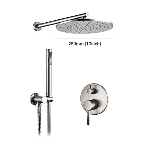 Système de douche effet pluie en laiton brossé résistant pour remplacer votre robinetterie usée