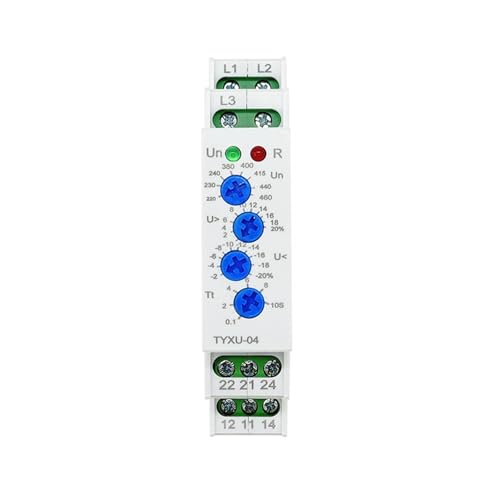 Relé de control de voltaje TYXU-04 trifásico con protección para fallos de secuencia M460 4