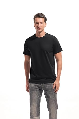 VEIISAR Mens T Shirt - Short Sleeve Crew Neck Soft Fitted Elastic Tees Fresh Classic Tshirts Color 20+2