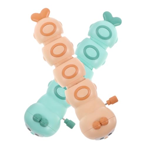 Toddmomy 2pcs Clockwork Caterpillar Halloween in Bulk Crawling Halloween Sensory Halloween Trinkets Halloween for Trick or Treat Tiny Plastic