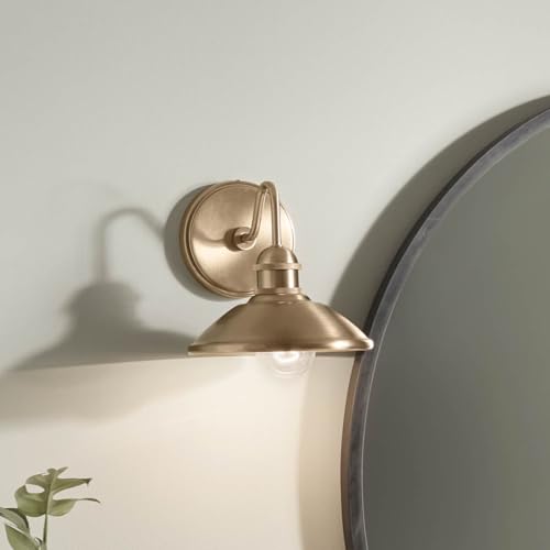 Image of Kichler Clyde 1 Light Bathroom Vanity in a Rich Champagne Bronze Finish, for Bathrooms, (7.25 inch H x 7.5 inch W x 8.25 inch Ext.), 45943CPZ