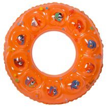 SLYTEK Crystal Lap Double Thick Swim Safety Ring, Inflatable Blow Up Baby Float Floating Raft Tube for Swimming Pool 5 to 10 Years Kids(60cm or 24")