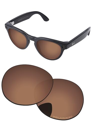 Image of PapaViva Replacement Lenses Compatible with Ray-Ban RW4013F 51mm Sunglass Copper Brown Polarized