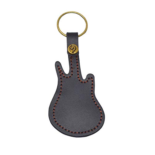 Étui en cuir pour médiators de guitare avec porte-clés, sac pour médiators de guitare avec 5 médiators (noir) - Les Beatles, Paul McCartney, John Lennon, RIngo Starr, George Harrison Étui en cuir pour médiators de guitare avec porte-clés, sac pour médiators de guitare avec 5 médiators (noir) – Image 5