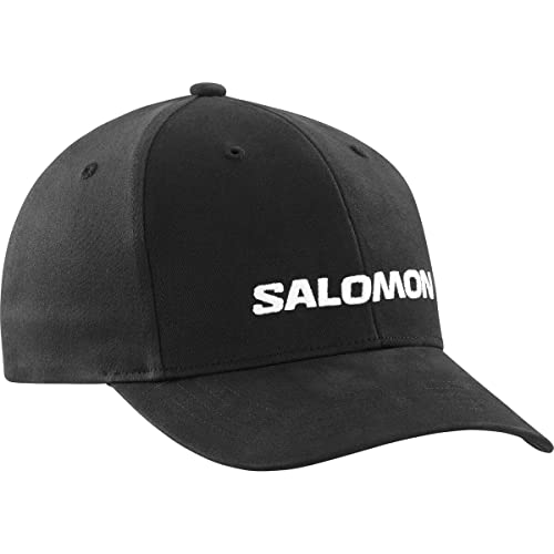 Salomon Salomon Logo Gorra Unisex, Estilo casual, Ligereza y comodidad, Ajuste adaptado, Deep Black...