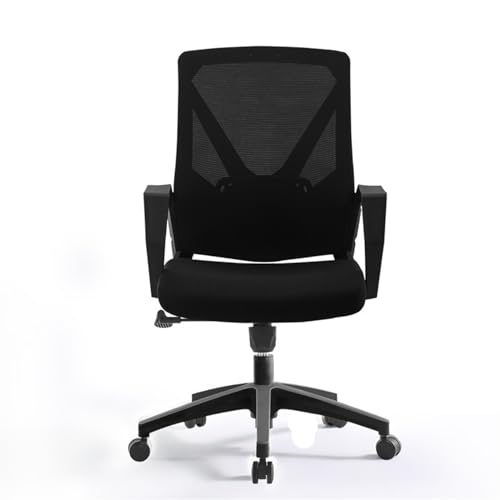 Silla ejecutiva Profesional, cómoda y ergonómica para el hogar, con Respaldo Medio de Malla, giratoria, con Ruedas, para Estudio, conferencias y Escritorio de computadora (Negra).