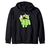 Android eats apple Zip Hoodie