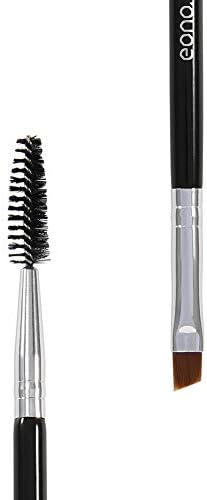 Amazon Brand - Eono Eyebrow Brush and Spoolie Professional Angled Duo Makeup Brush Spoolies Perfect for Lining Shaping Brows and Lashes
