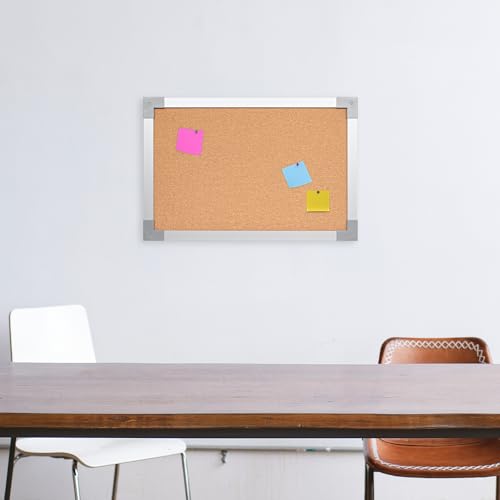 Quadro Cortiça Moldura MDF Revestido na cor Aluminio Soft Prime STALO, 100x70