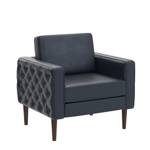 Sillón tapizado tufted azul moderno miniatura 4