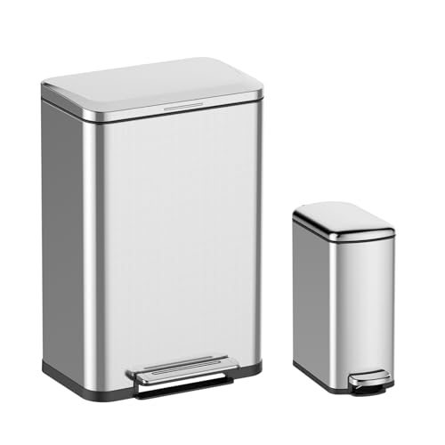 Set de Canecas Rectangulares de Acero Inoxidable