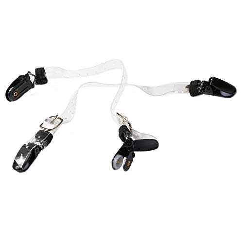 Detachable Shoe Straps ShooStraps - to Hold Loose high Heeled Shoes, Wedges and Flats (Double Transparent Clip Black) - Thumbnail 3