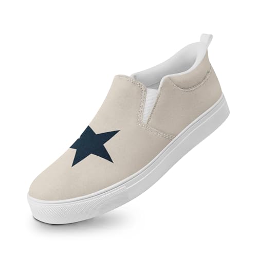 Patriotic Slip-On Sneakers for Men, Women's Comfortable Flat Canvas Shoes Casual Loafers with American Flag Designs