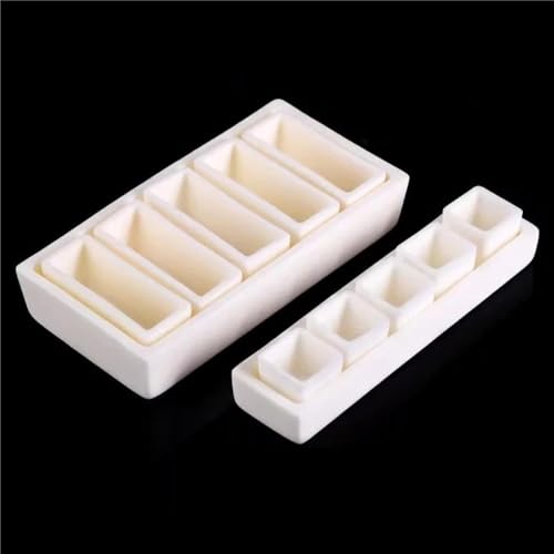 Zestaw tyglinów wysokotemperaturowych 1 zestaw (90 x 65 x 30 mm 10 szt.) Idealny do analizy laboratoryjnej i form do spalania 50-100 mm Materiały laboratoryjne