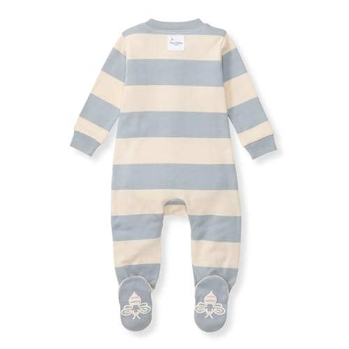 image for Burt's Bees Baby Boys' Organic Cotton Sleep and Play Footed Pajamas, O