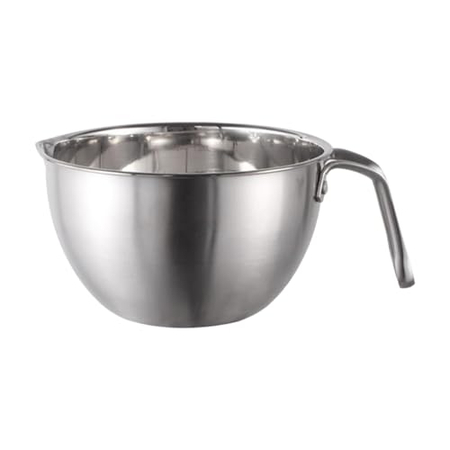 Ioensy Pote de Fusão Fácil de Limpar, Tigela de Mistura de aço Inoxidável para Velas de Sabonete Doce